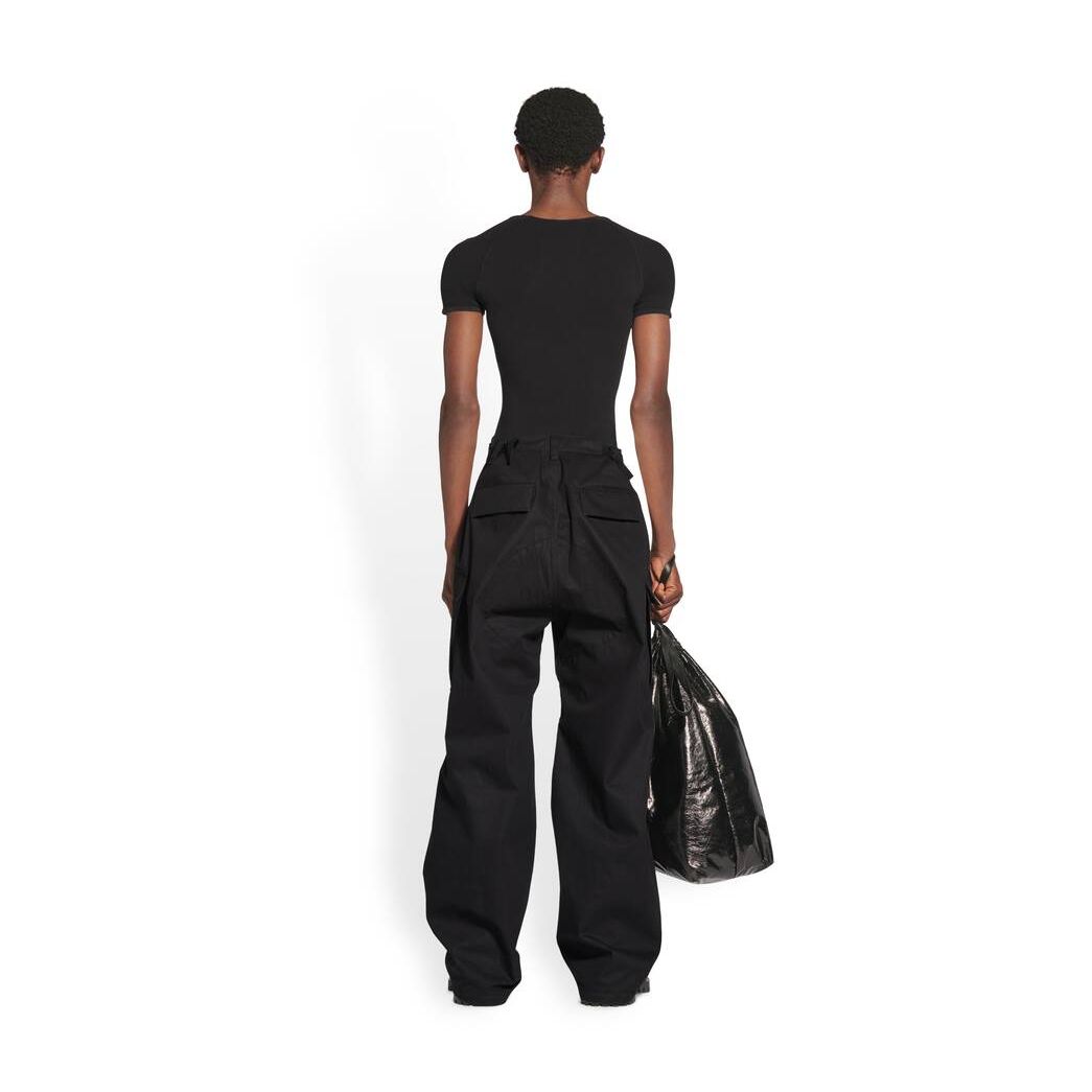 Women's Balenciaga Kick Cargo Pants Black | 9682LMFIQ