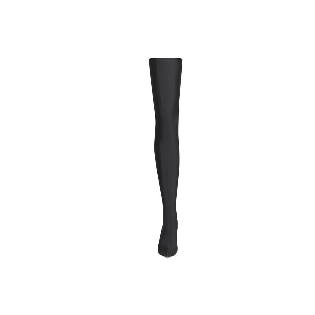 Women's Balenciaga Knife 110mm Overknee Boots Black | 2893QCSNT