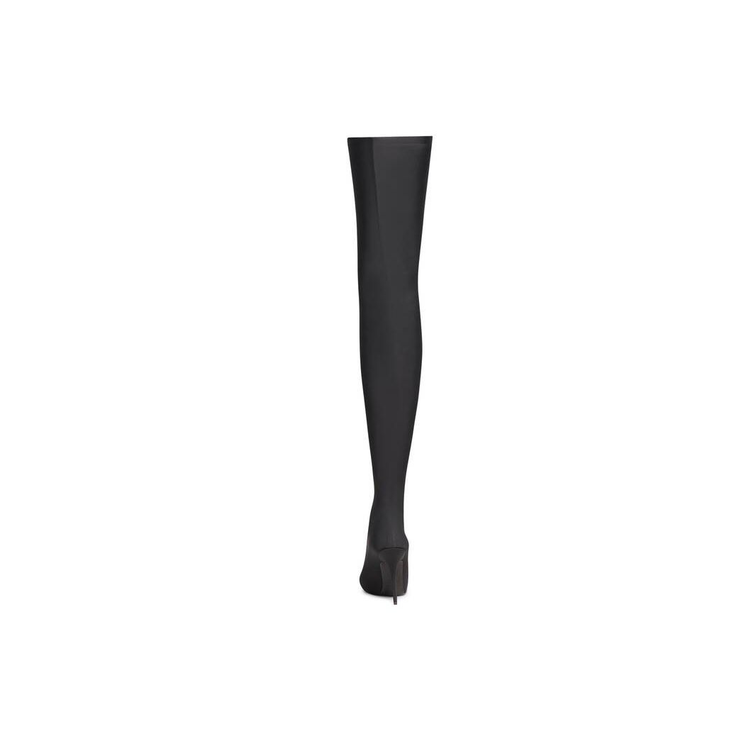 Women's Balenciaga Knife 110mm Overknee Boots Black | 2893QCSNT