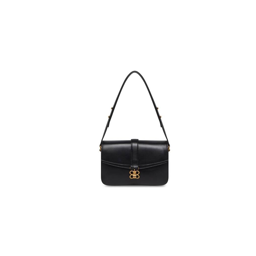 Women's Balenciaga Lady Small Flap Shoulder Bags Black | 4816SWQAE