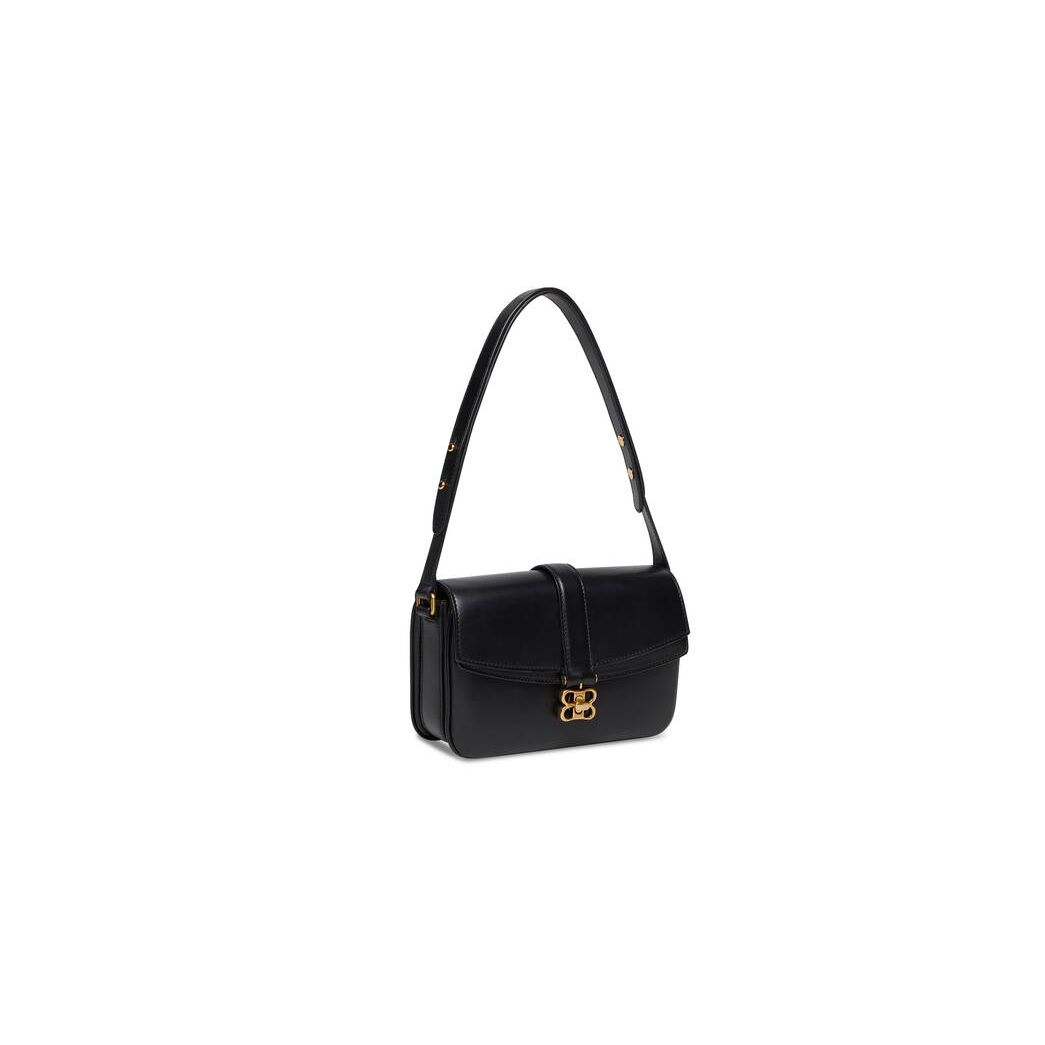 Women's Balenciaga Lady Small Flap Shoulder Bags Black | 4816SWQAE