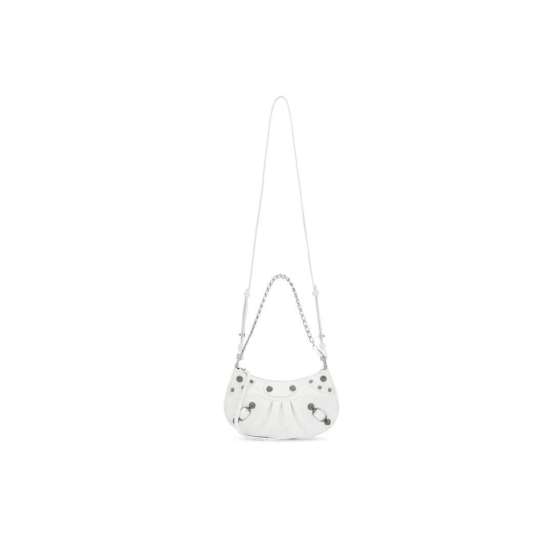 Women's Balenciaga Le Cagole Chain Off Mini Bag White | 4261CZLBH