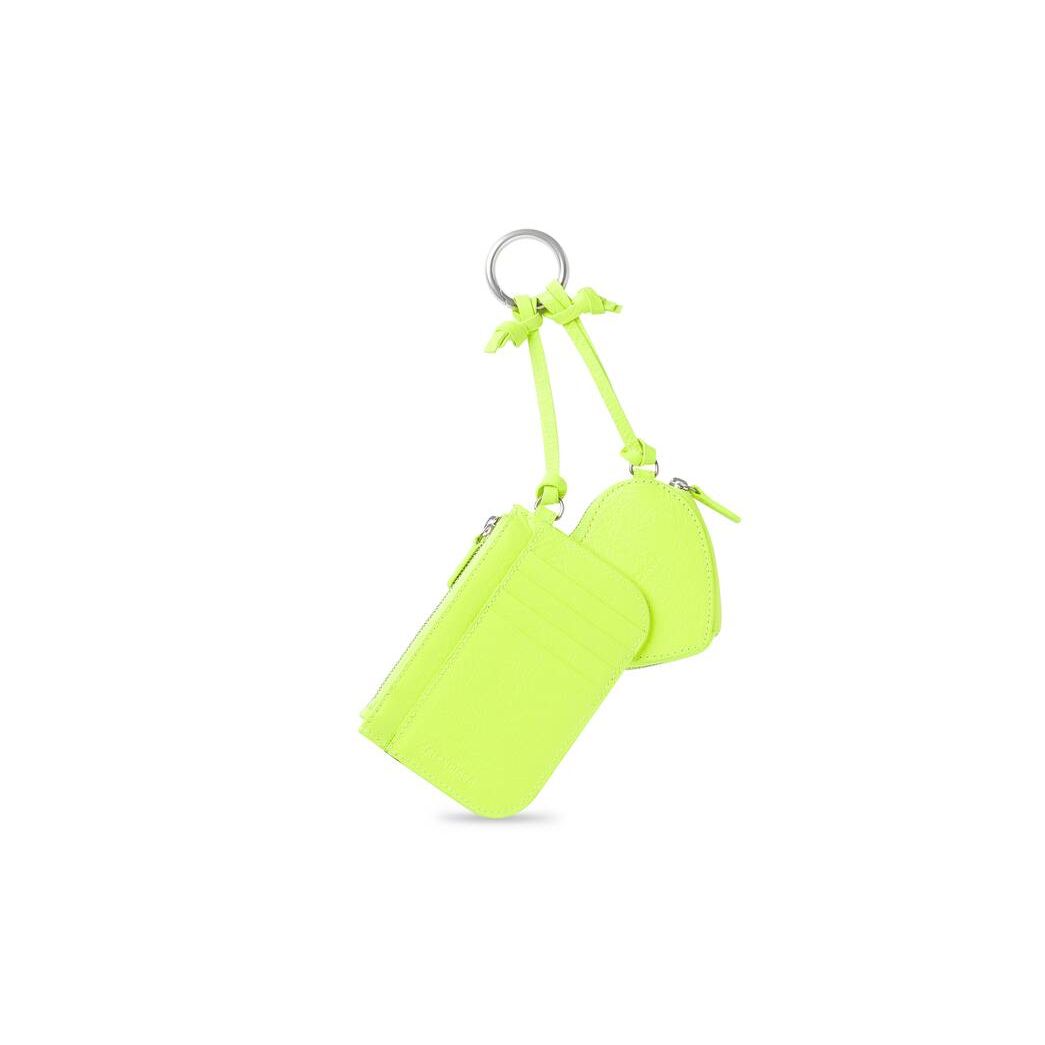 Women's Balenciaga Le Cagole Clip On Card And Mirror Keyrings Yellow | 1084UROBL