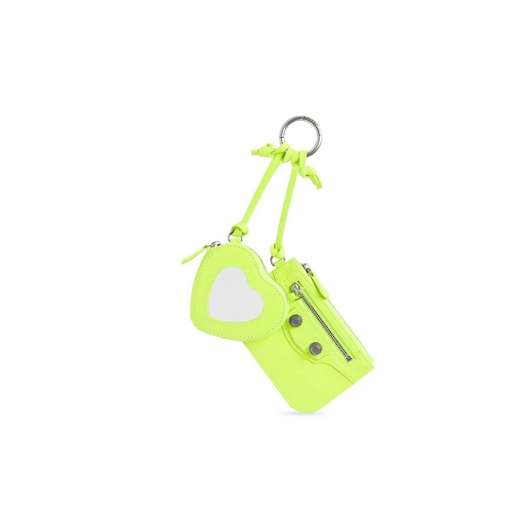 Women\'s Balenciaga Le Cagole Clip On Card And Mirror Keyrings Yellow | 3916WYXHP