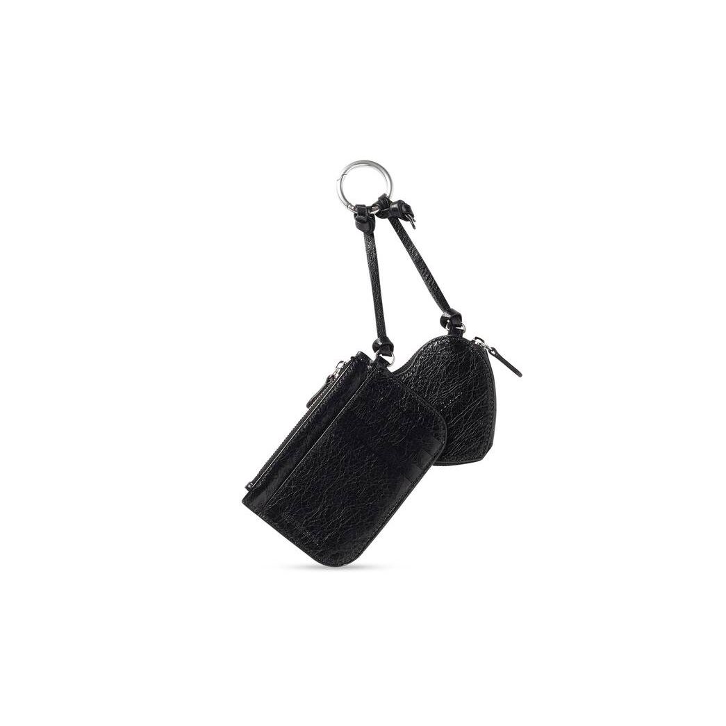 Women's Balenciaga Le Cagole Clip On Card And Mirror Keyrings Black | 5084TOQDC