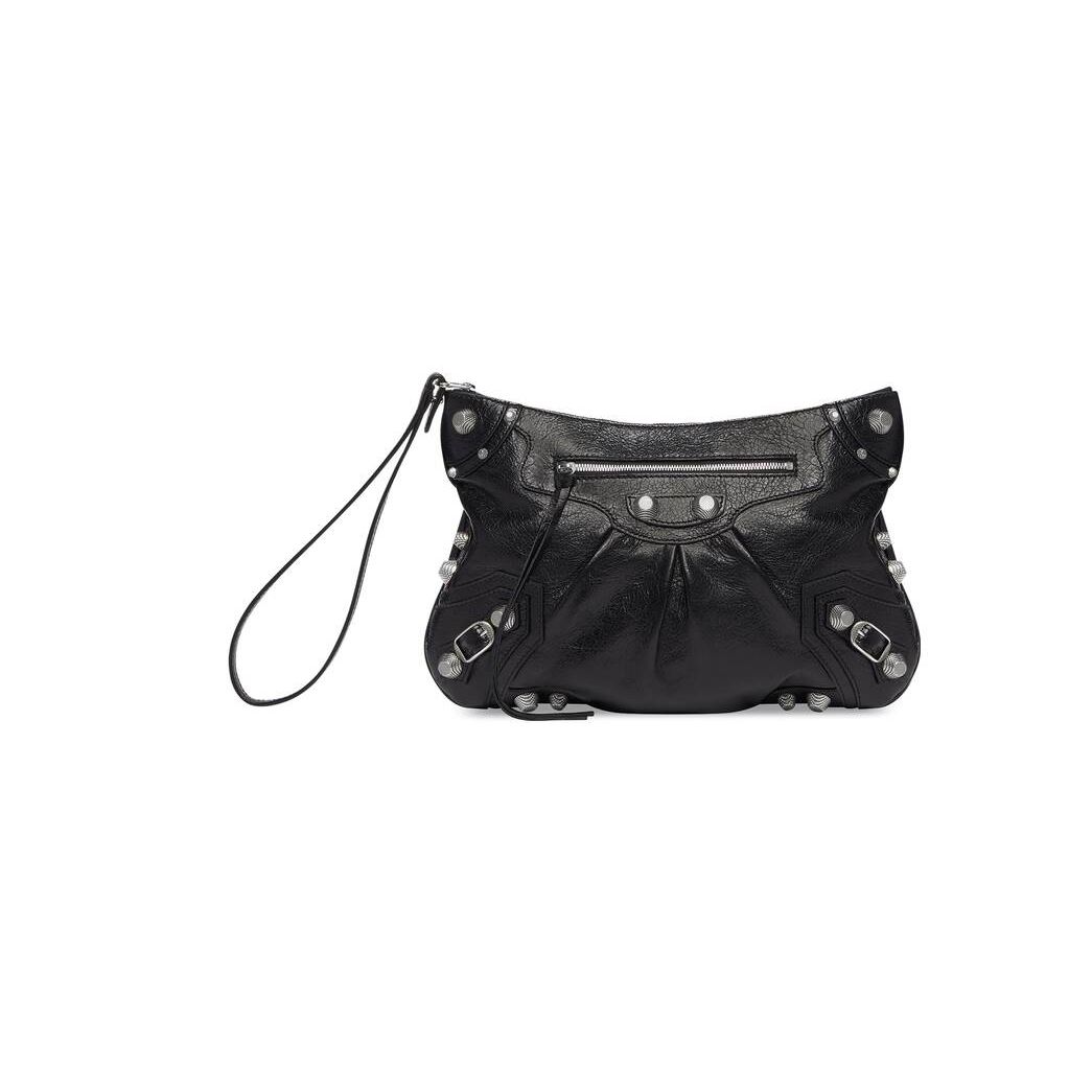 Women\'s Balenciaga Le Cagole Large Pouch Pouches Black | 3719YNGOB