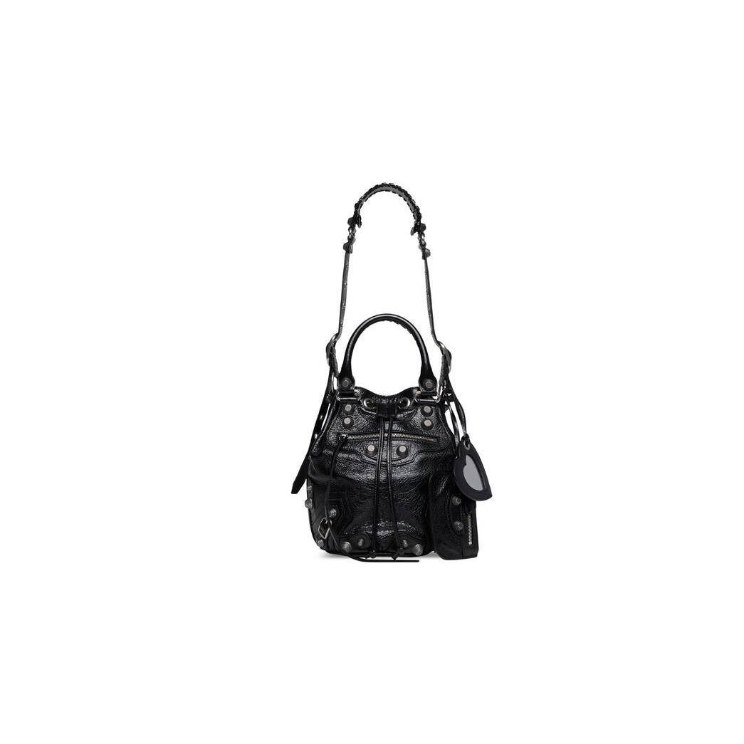 Women's Balenciaga Le Cagole Small Bucket Handbag Black | 2547XFUTI