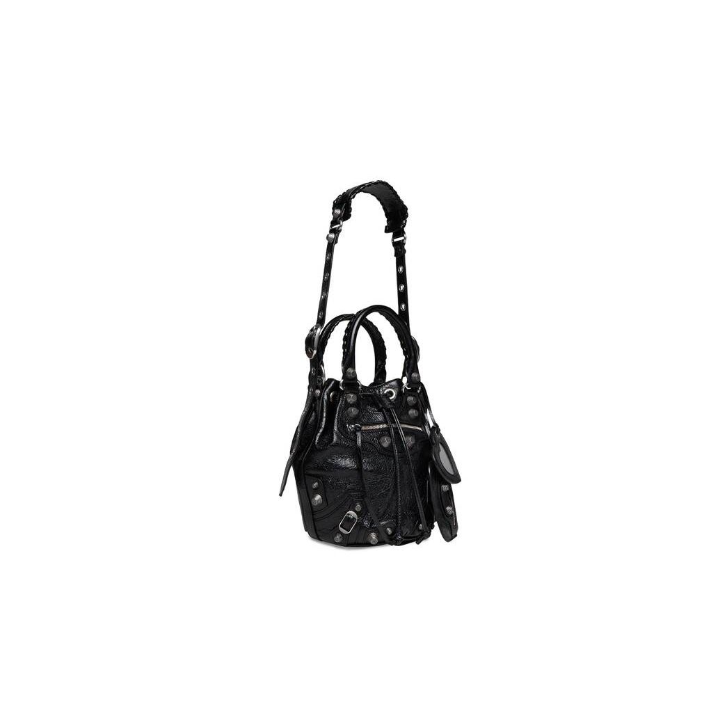 Women's Balenciaga Le Cagole Small Bucket Handbag Black | 2547XFUTI