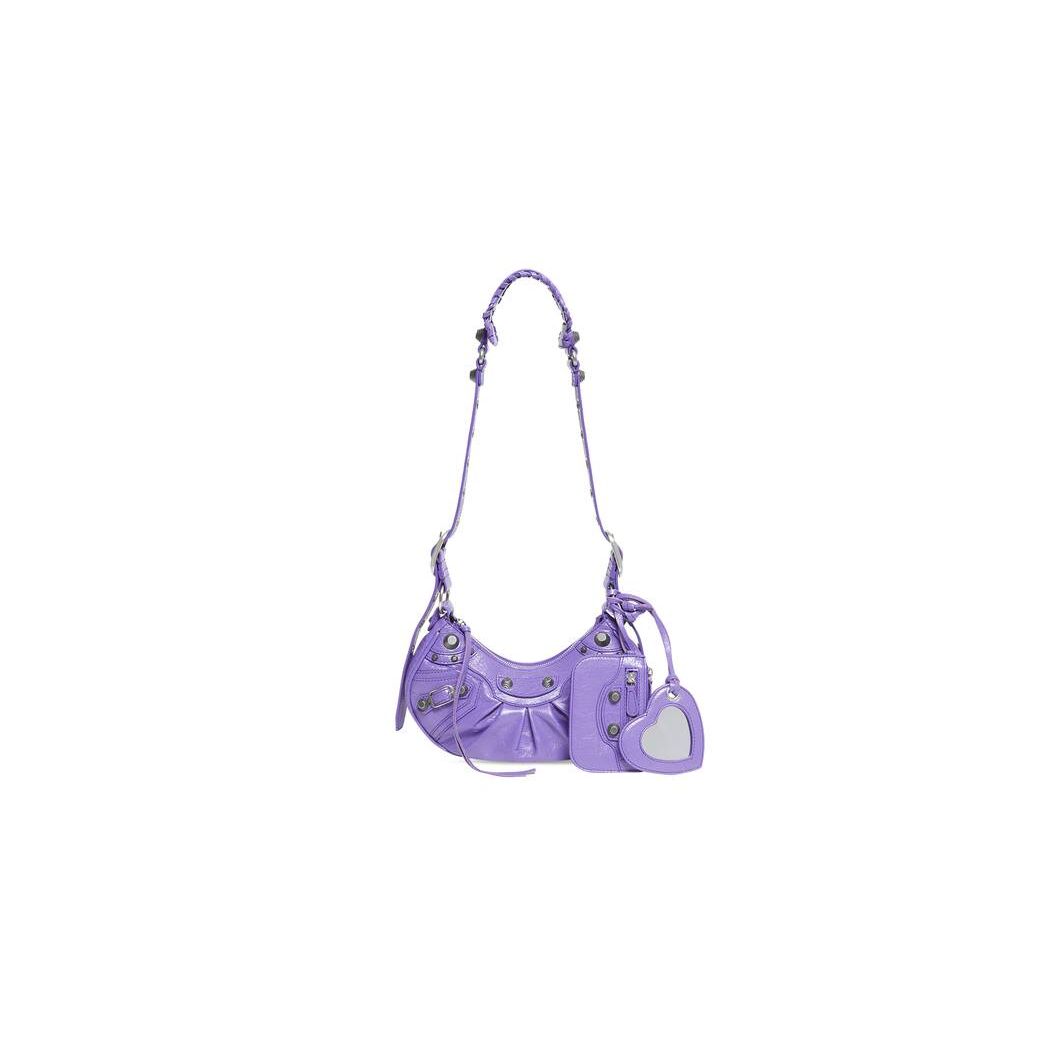 Women's Balenciaga Le Cagole Xs Shoulder Bags Purple | 5971IUGCH