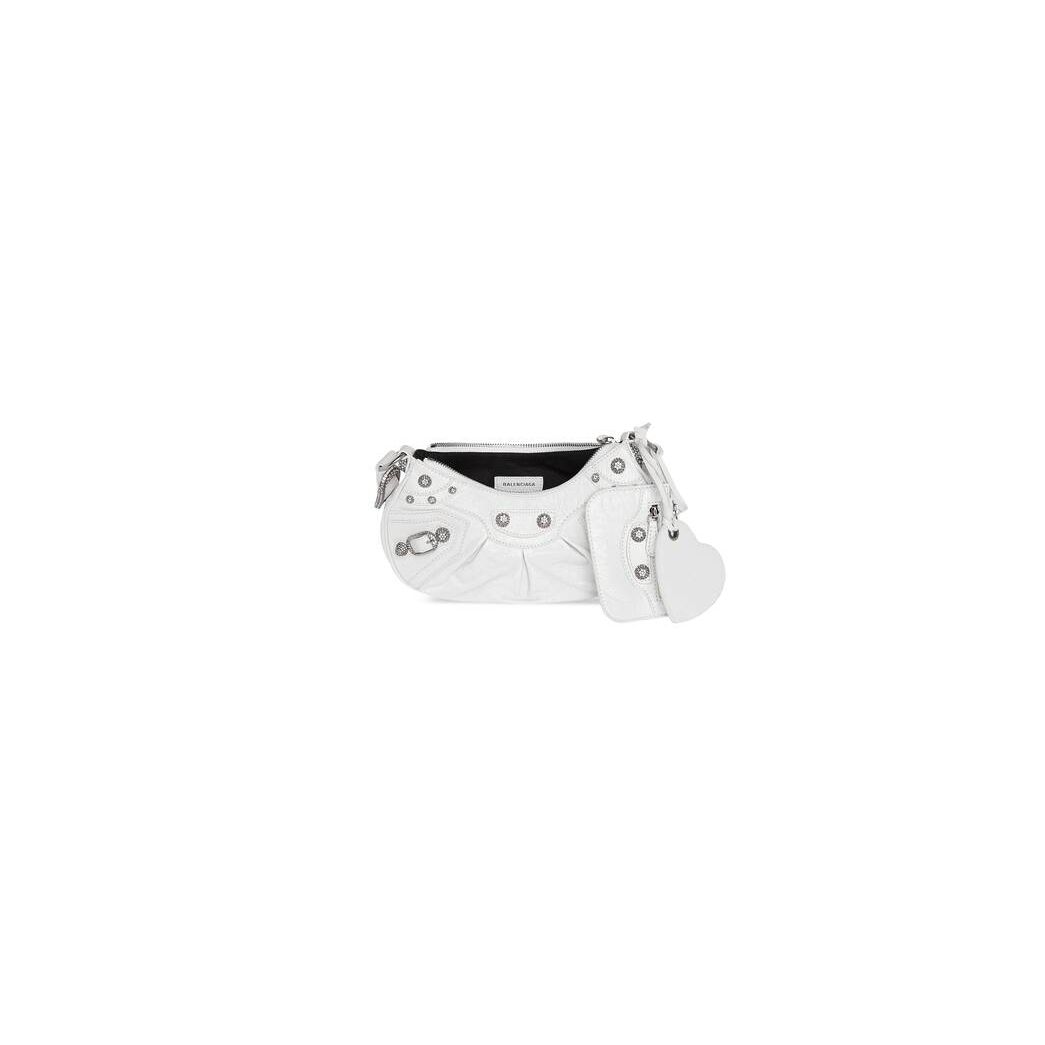 Women's Balenciaga Le Cagole Xs Shoulder Bags White | 7960RYNZW