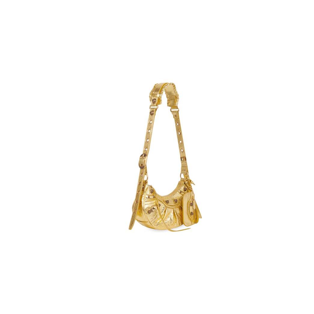 Women's Balenciaga Le Cagole Xs Shoulder Bags Gold | 8167VUPLA