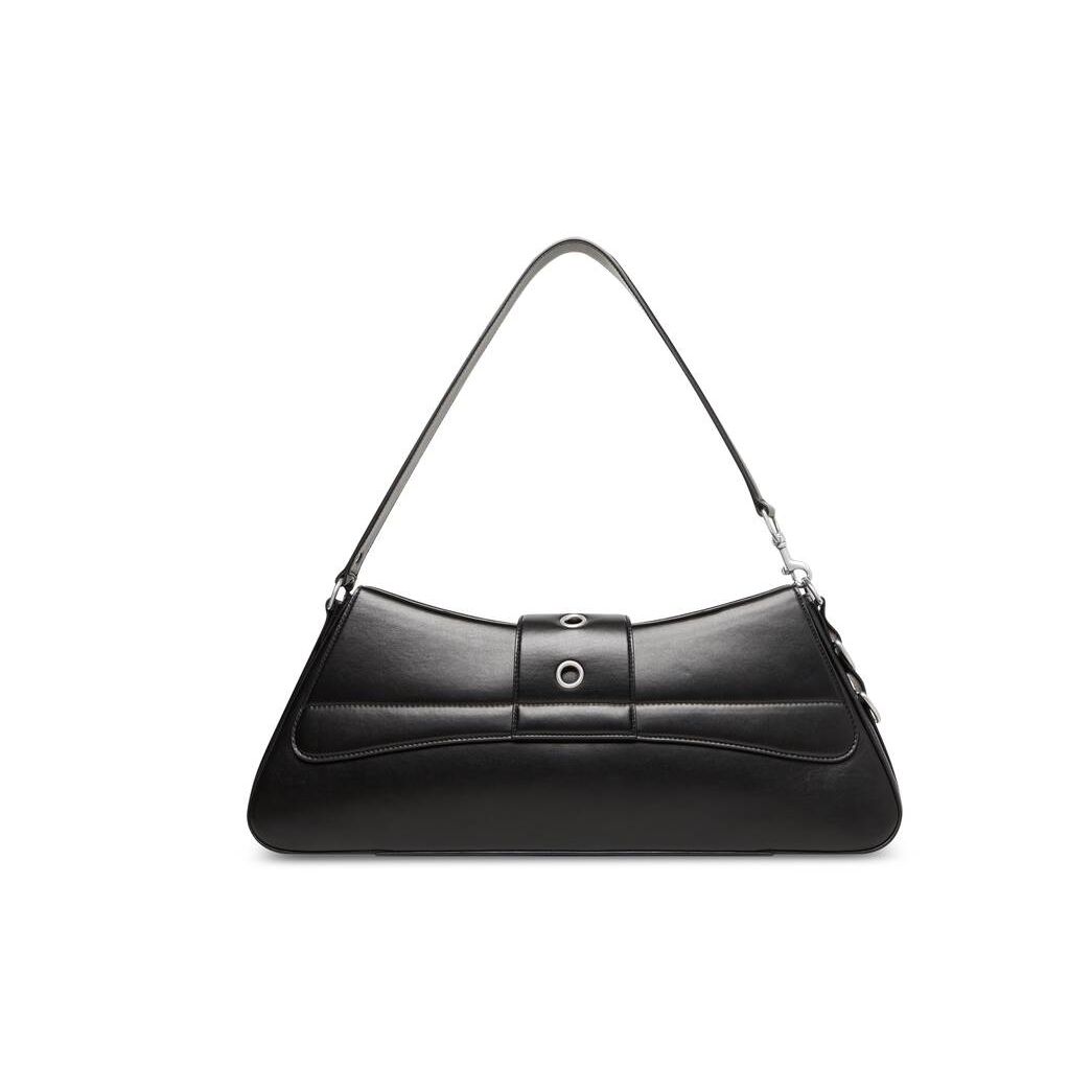 Women's Balenciaga Lindsay Large Shoulder Bags Black | 5624DQSNX