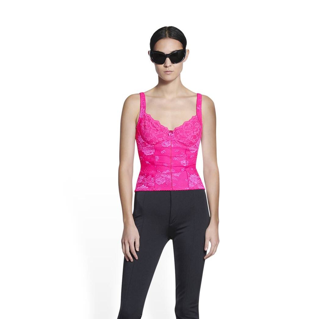 Women's Balenciaga Lingerie Tops Pink | 3852OVKGU