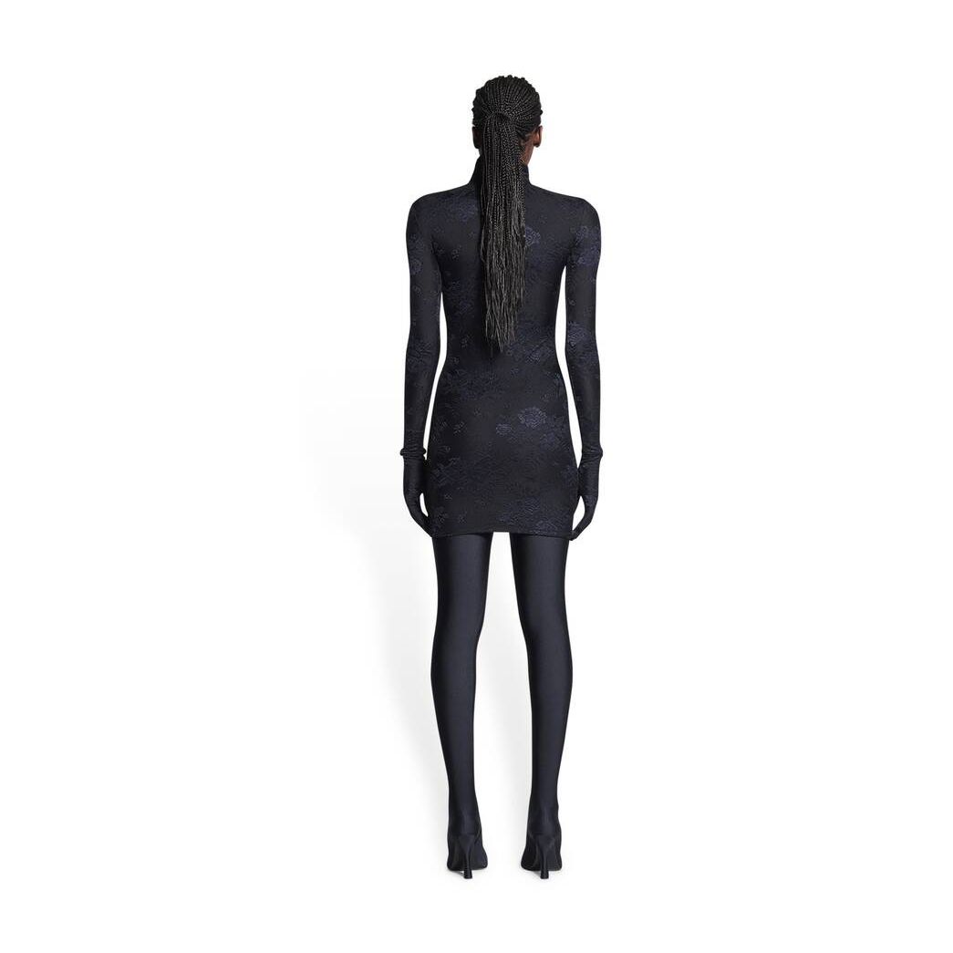 Women's Balenciaga Lingerie Turtleneck Dress Skirts Black | 6579UJNYW