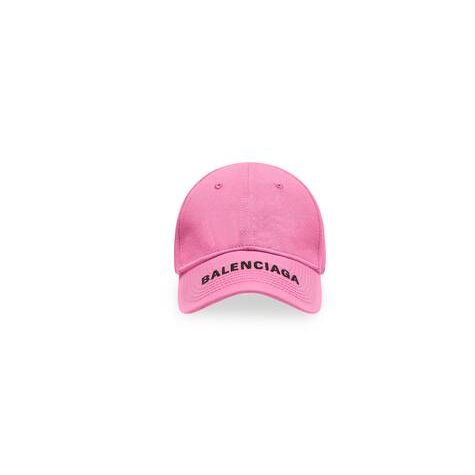 Women's Balenciaga Logo Caps Pink | 0285KHIMC