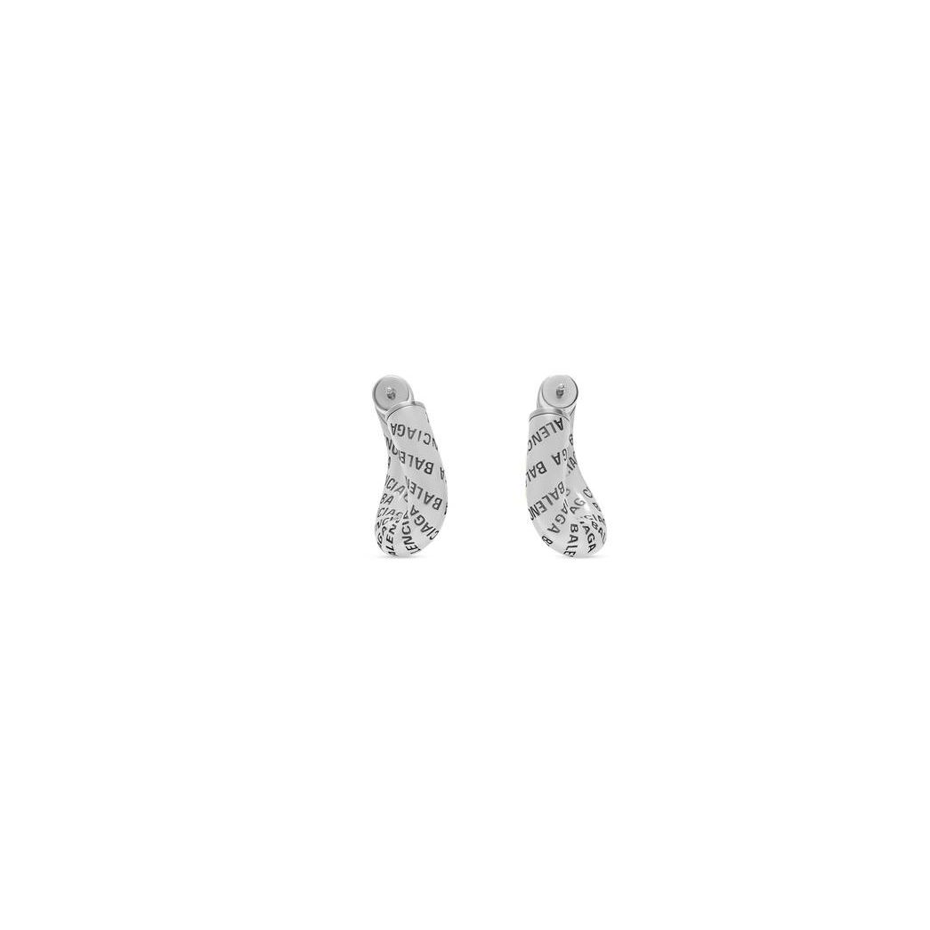 Women's Balenciaga Logo Earrings Jewelry Silver | 1952SNDOK