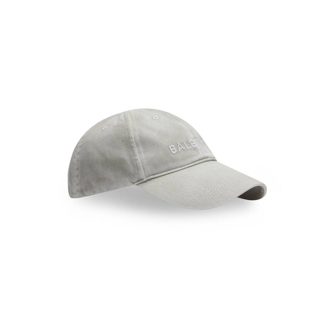 Women's Balenciaga Logo Front Caps White | 9637JXLTQ