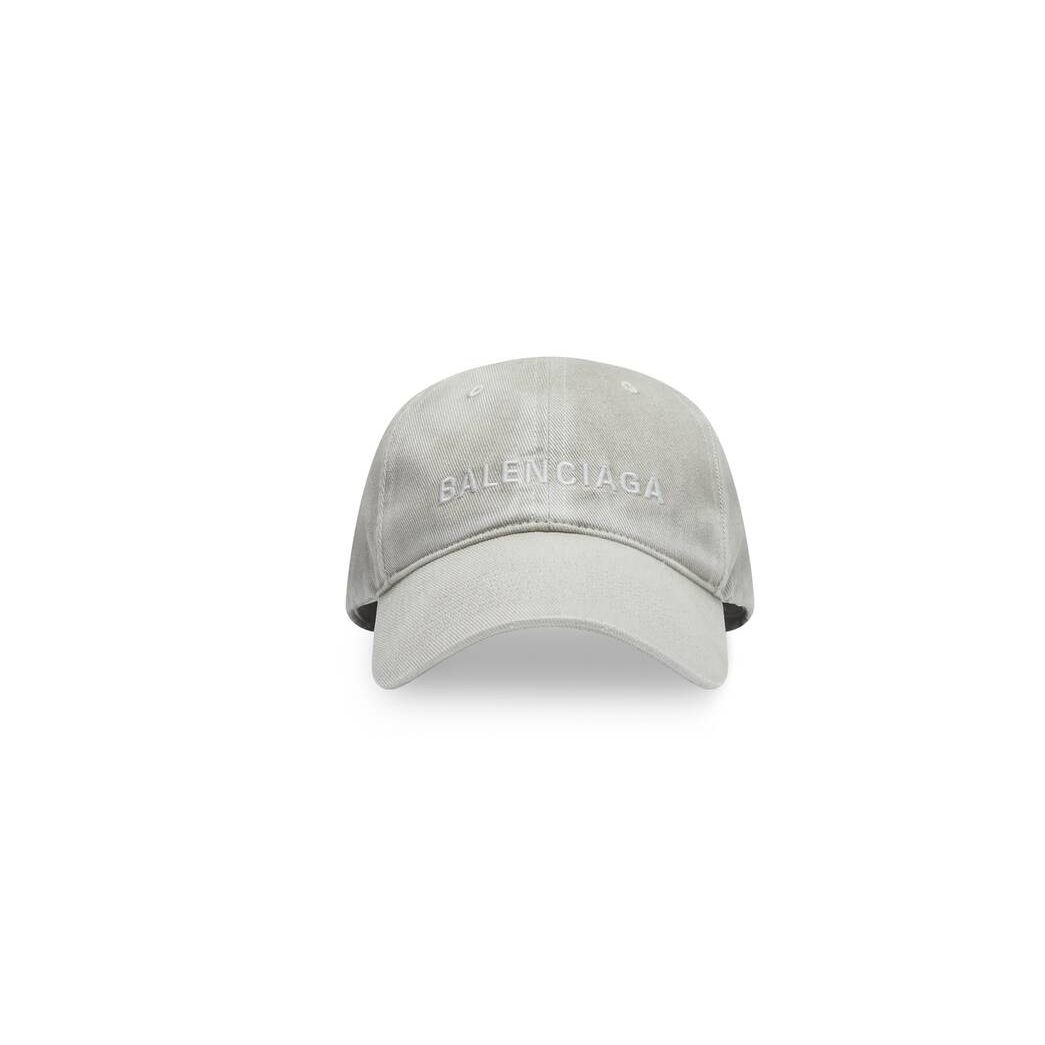 Women\'s Balenciaga Logo Front Caps White | 9637JXLTQ