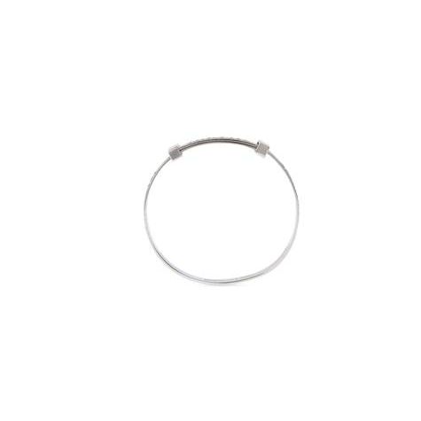 Women's Balenciaga Logo Hoop Bracelet Jewelry Silver | 3825FLJKR