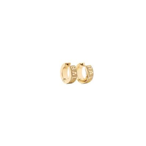 Women's Balenciaga Logo Hoop Earrings Jewelry Gold | 1276TOVSY