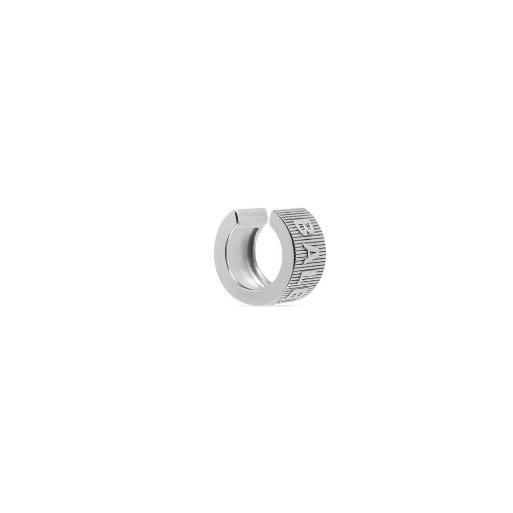 Women\'s Balenciaga Logo Hoop Xl Ear Cuff Jewelry Silver | 5208TKSQB