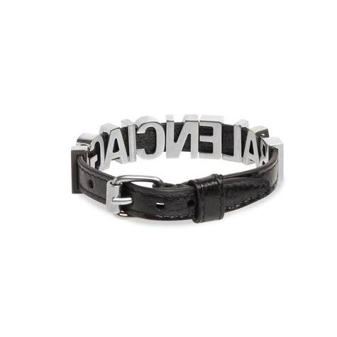 Women's Balenciaga Logo Letter Bracelet Jewelry Black | 1097ZBCIU