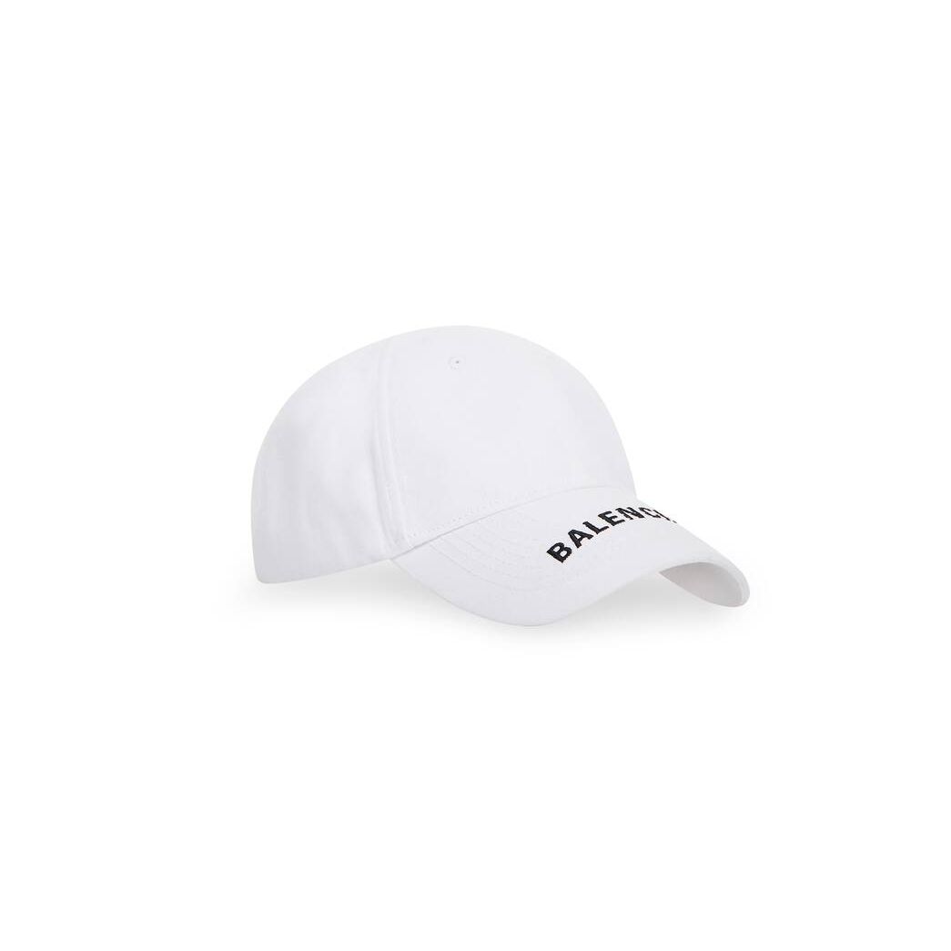 Women's Balenciaga Logo Visor Caps White | 1793IEKXT