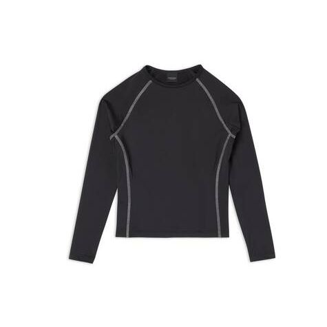 Women's Balenciaga Long Sleeve Fitted Tops Black | 6374FOEHM