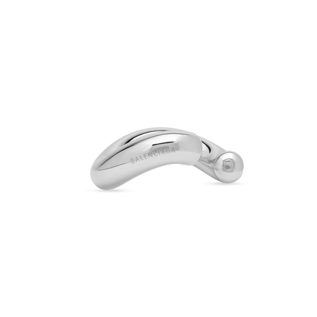 Women's Balenciaga Loop Cuff Jewelry Silver | 7812DLRAE