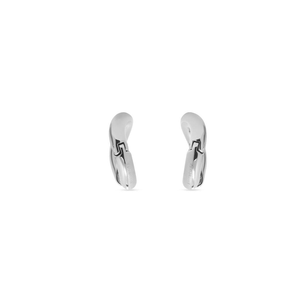 Women's Balenciaga Loop Earrings Jewelry Silver | 2708PVNBS