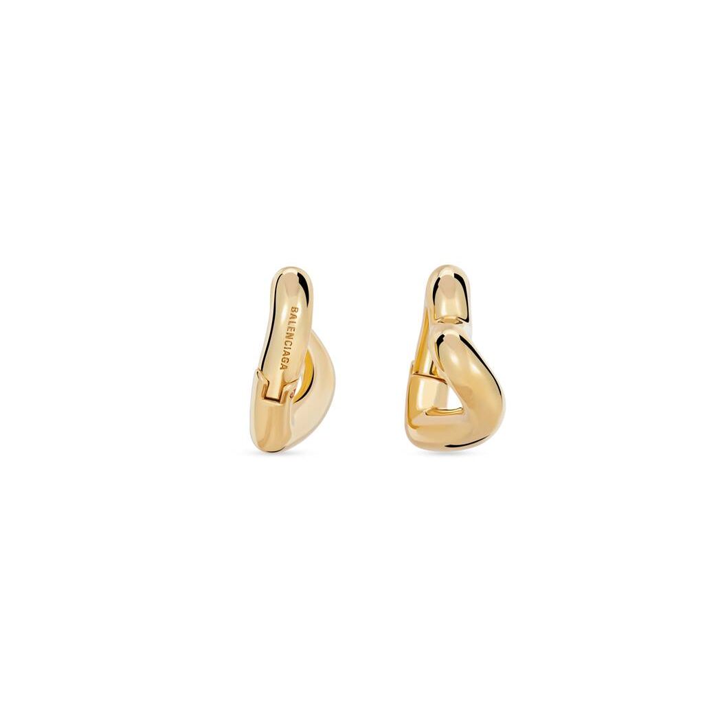 Women's Balenciaga Loop Heart Earrings Jewelry Gold | 3748YXUOA