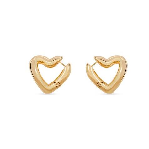 Women's Balenciaga Loop Heart Earrings Jewelry Gold | 3748YXUOA