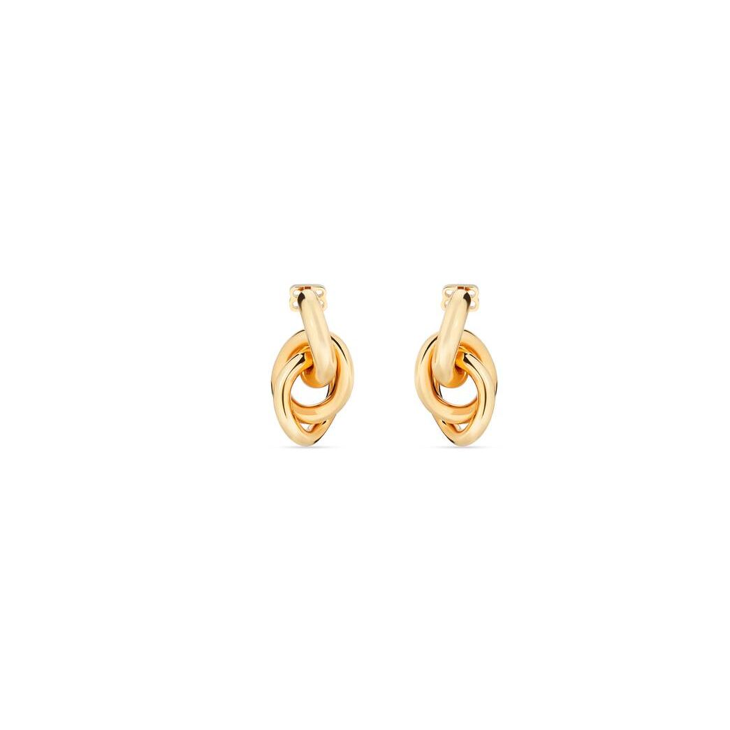 Women\'s Balenciaga Loop Triple Earrings Jewelry Gold | 0327LTASY