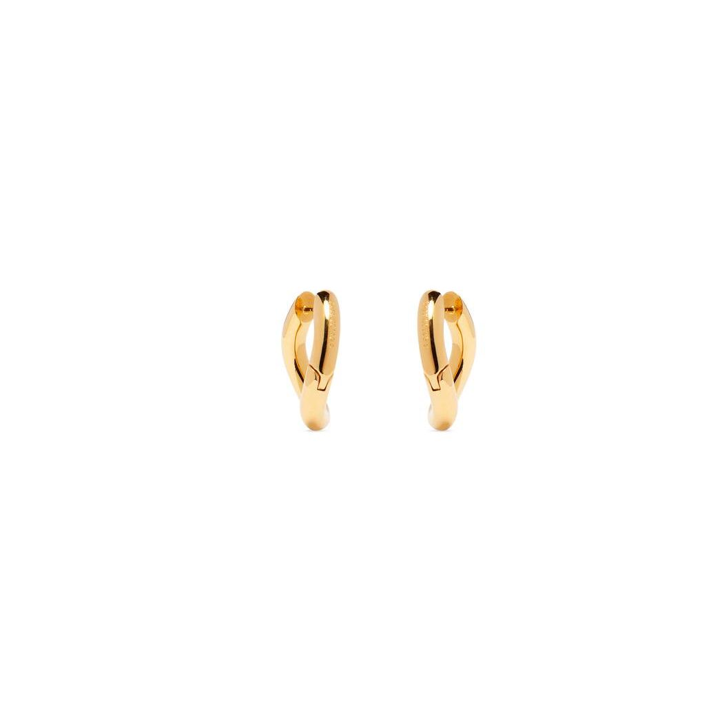 Women's Balenciaga Loop Xs Earrings Jewelry Gold | 0847NLVWE