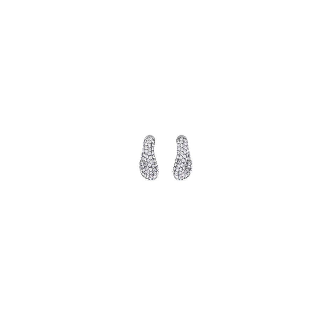 Women's Balenciaga Loop Xxs Earrings Jewelry Silver | 3986XFKWV