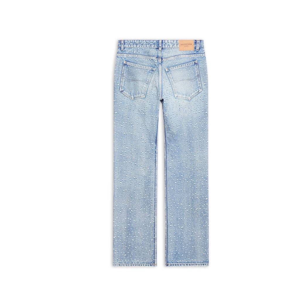 Women's Balenciaga Low Waist Hole Pants Indigo | 9458ZSYQH