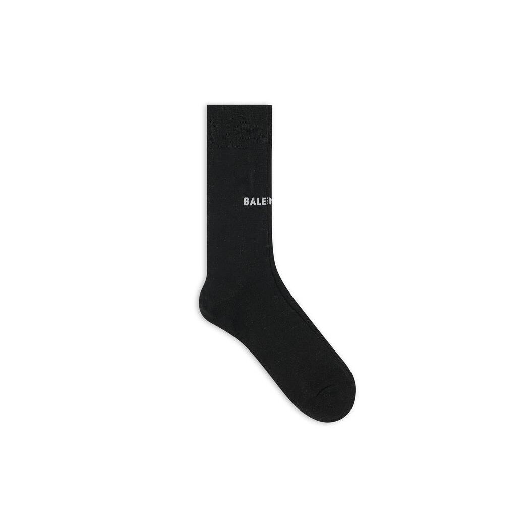 Women\'s Balenciaga Lurex Classic Socks Black | 7850BVGTY