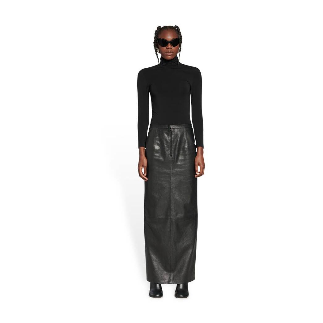 Women\'s Balenciaga Maxi Tube Skirts Black | 4185MDEHW