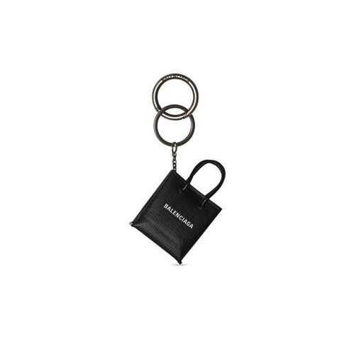 Women's Balenciaga Mini Shopping Keyrings Black | 3176WYHDV