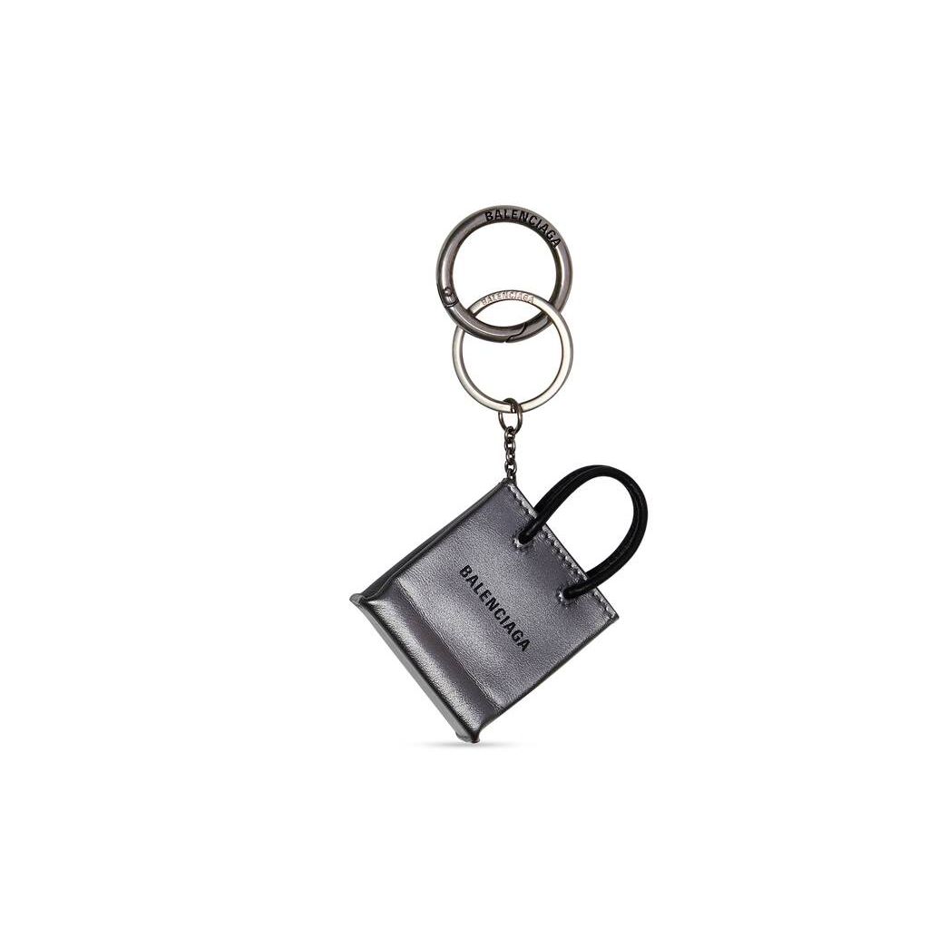 Women\'s Balenciaga Mini Shopping Keyrings Silver | 9850NUDLE