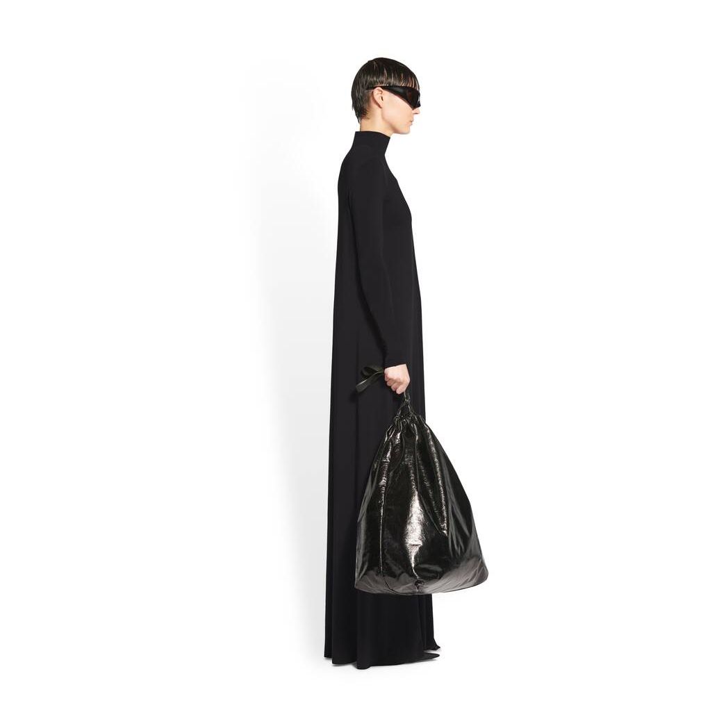 Women's Balenciaga Minimal Maxi Dress Skirts Black | 5274KLDQT