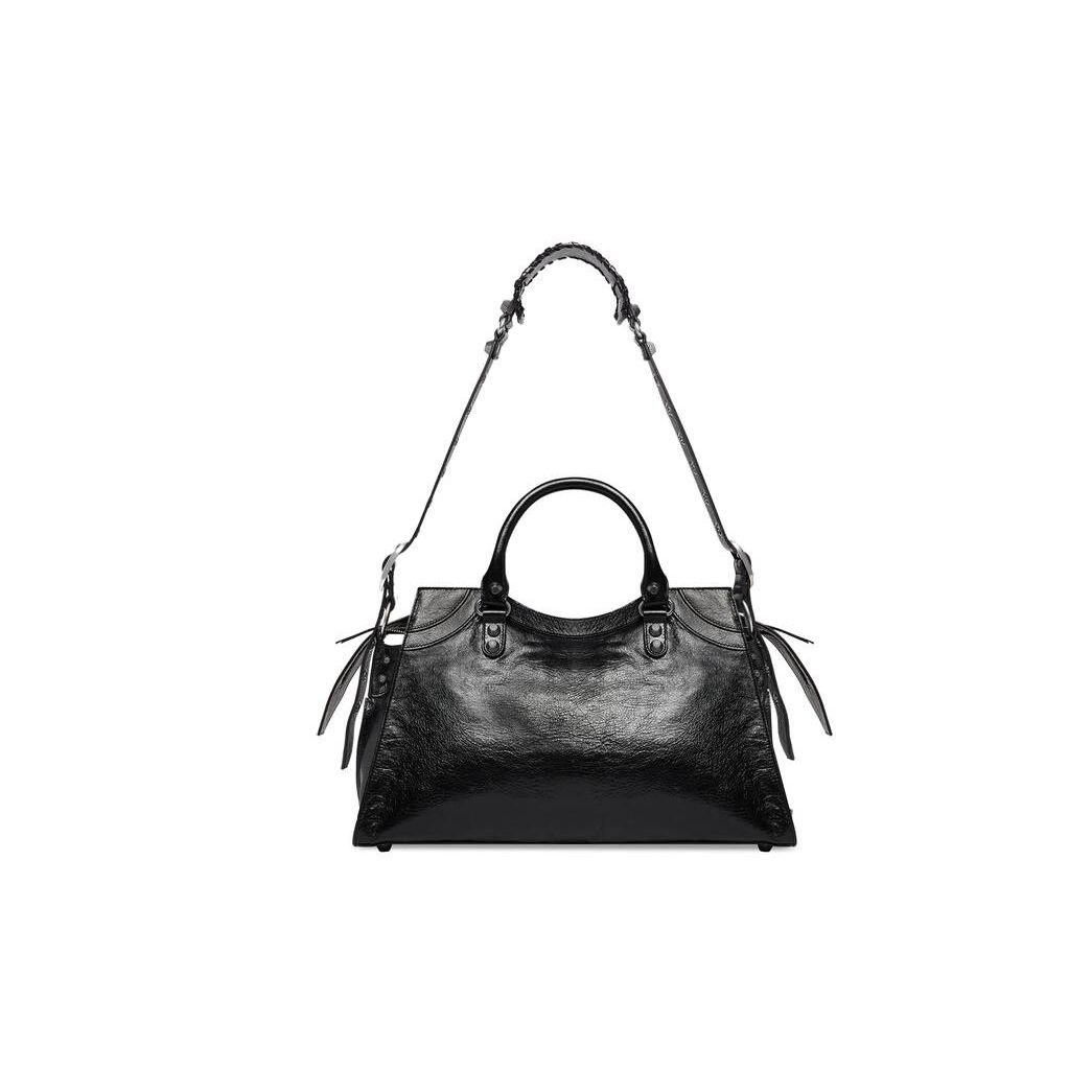 Women's Balenciaga Neo Cagole City Handbag Black | 4315VKTQC