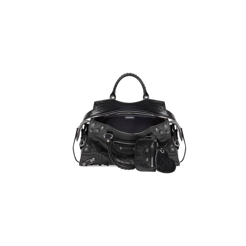 Women's Balenciaga Neo Cagole City Handbag Black | 4315VKTQC