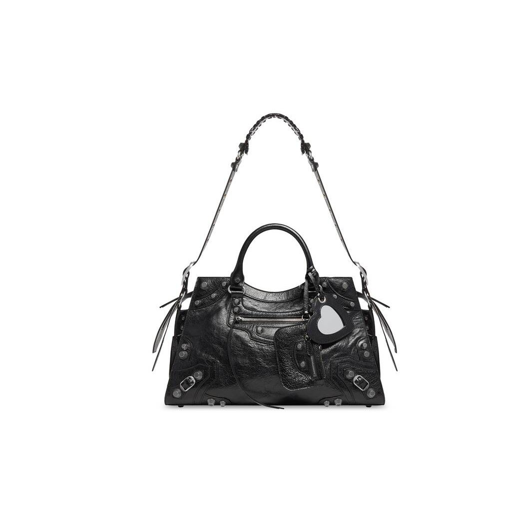 Women\'s Balenciaga Neo Cagole City Handbag Black | 4315VKTQC