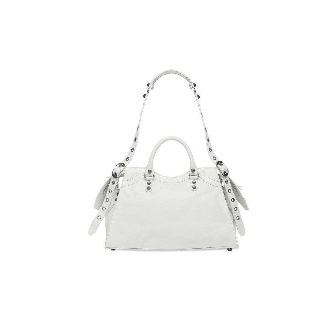 Women's Balenciaga Neo Cagole City Handbag White | 6817FIUEJ