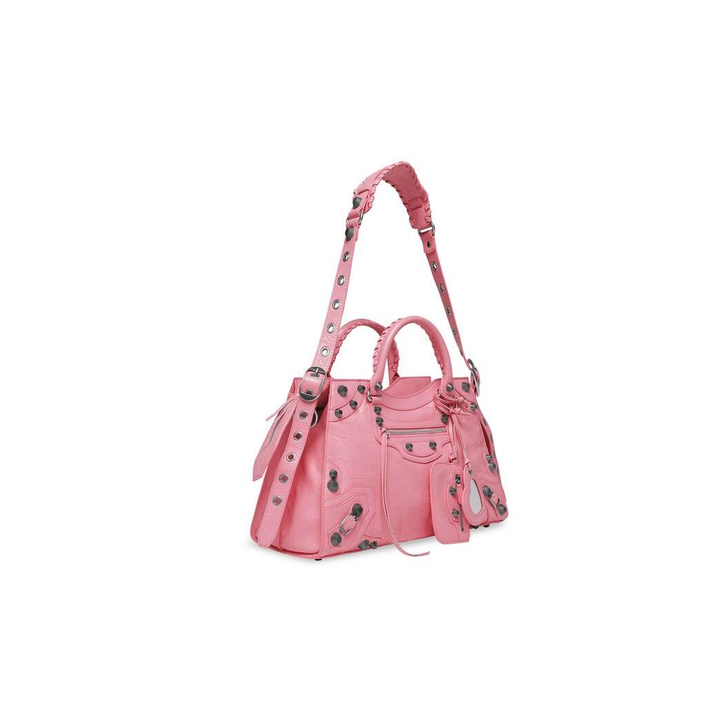 Women's Balenciaga Neo Cagole City Handbag Pink | 9051MIOAU