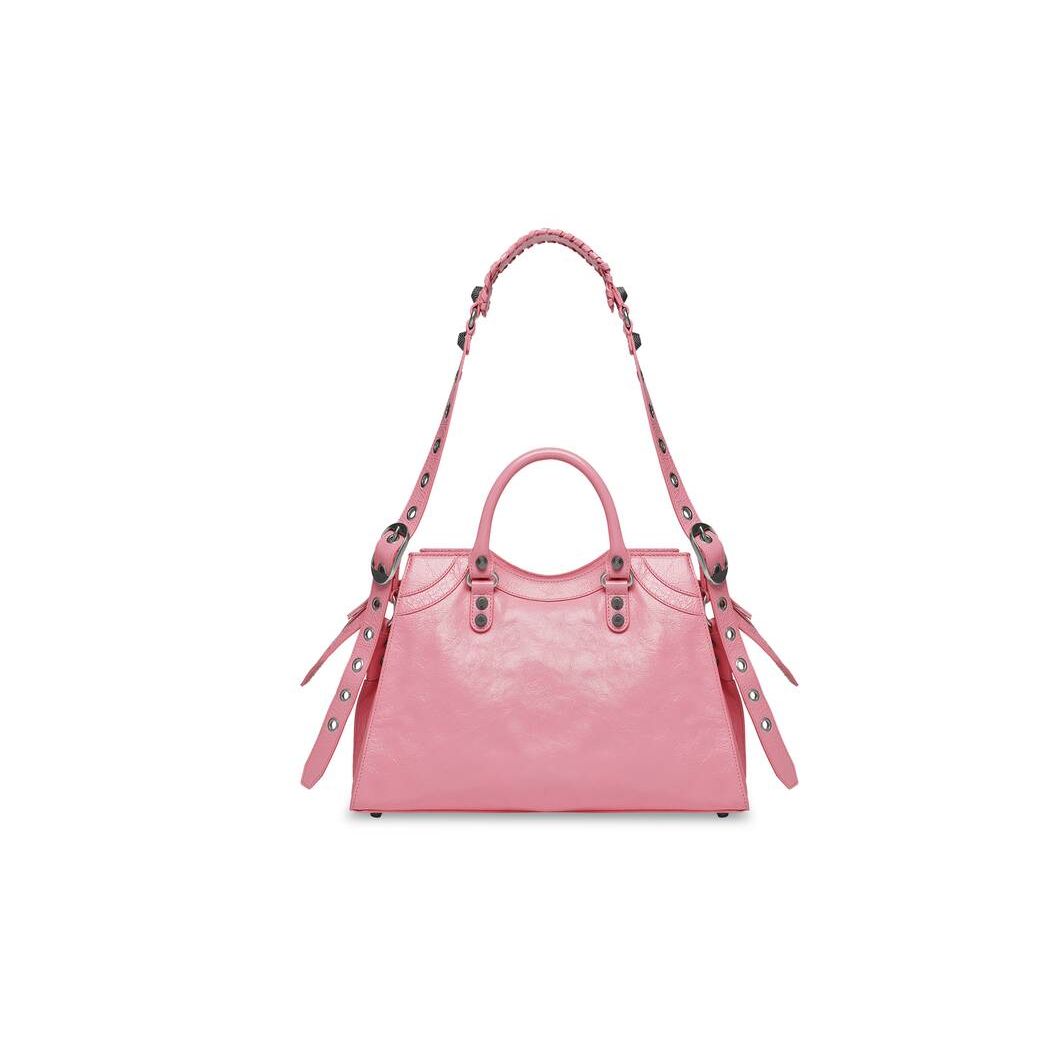 Women's Balenciaga Neo Cagole City Handbag Pink | 9051MIOAU