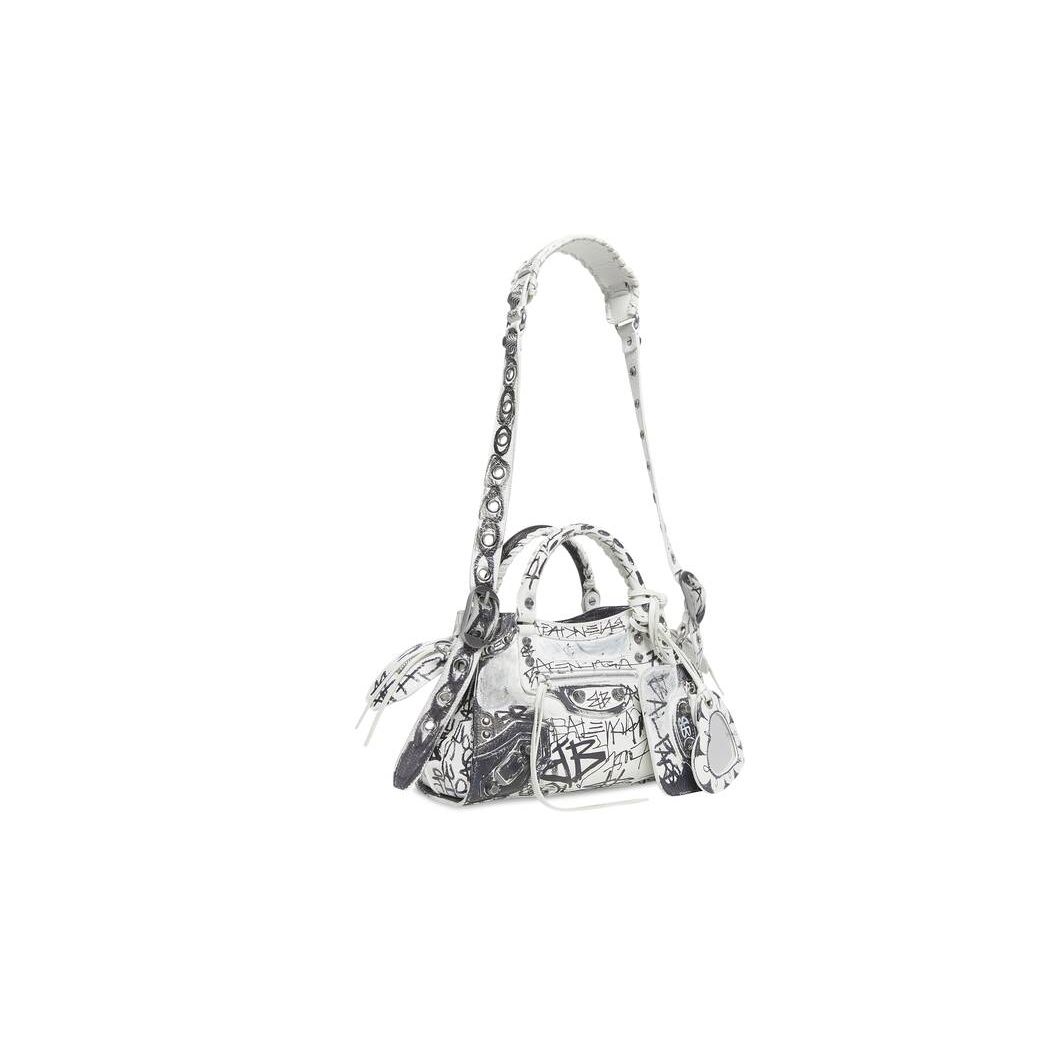 Women's Balenciaga Neo Cagole Xs Graffiti Handbag White | 1074EDCBX