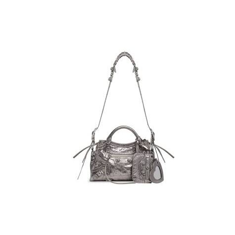 Women's Balenciaga Neo Cagole Xs With Rhinestones Handbag Silver | 5972VINHJ