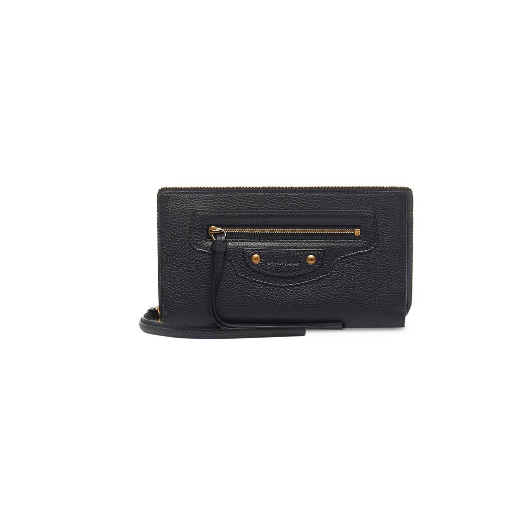 Women\'s Balenciaga Neo Classic Continental Wallets Black | 0349ZUFDN